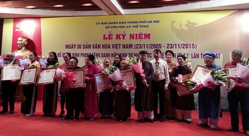 Hà Nội vinh danh 39 nghệ nhân ưu tú